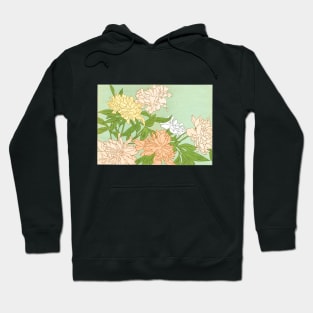 Vintage Victoriana Botanical Chrysanthemum Illustration Design Hoodie